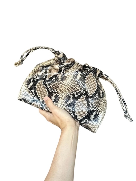 COS Handbags - COS Mini Cavatelli Leather Clutch Crossbody Bag - Snake